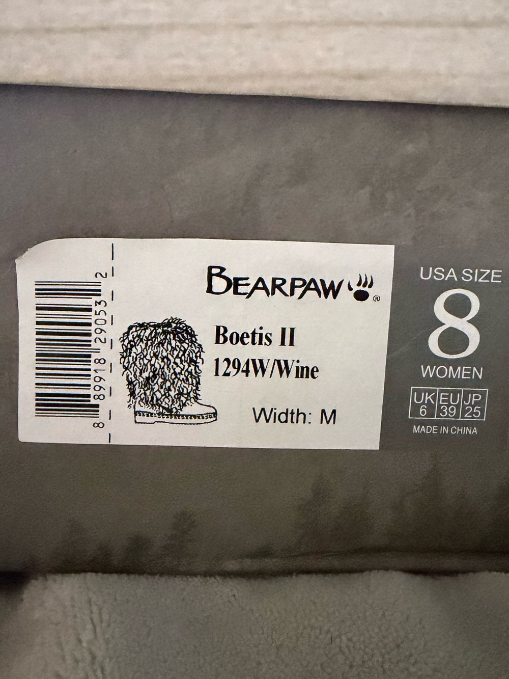 🍷✨ Bearpaw Boetis II Shaggy Boots – Wine Burgundy – Women’s Size 8 ✨🍷 - Picture 4 of 4